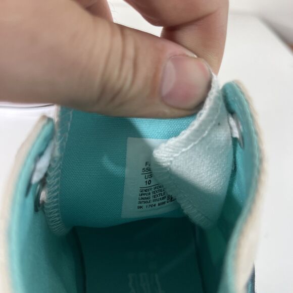 Converse Unisex Chuck Taylor All Star Hi Top Womens 10 Turquoise Butterfly Print - Picture 9 of 9
